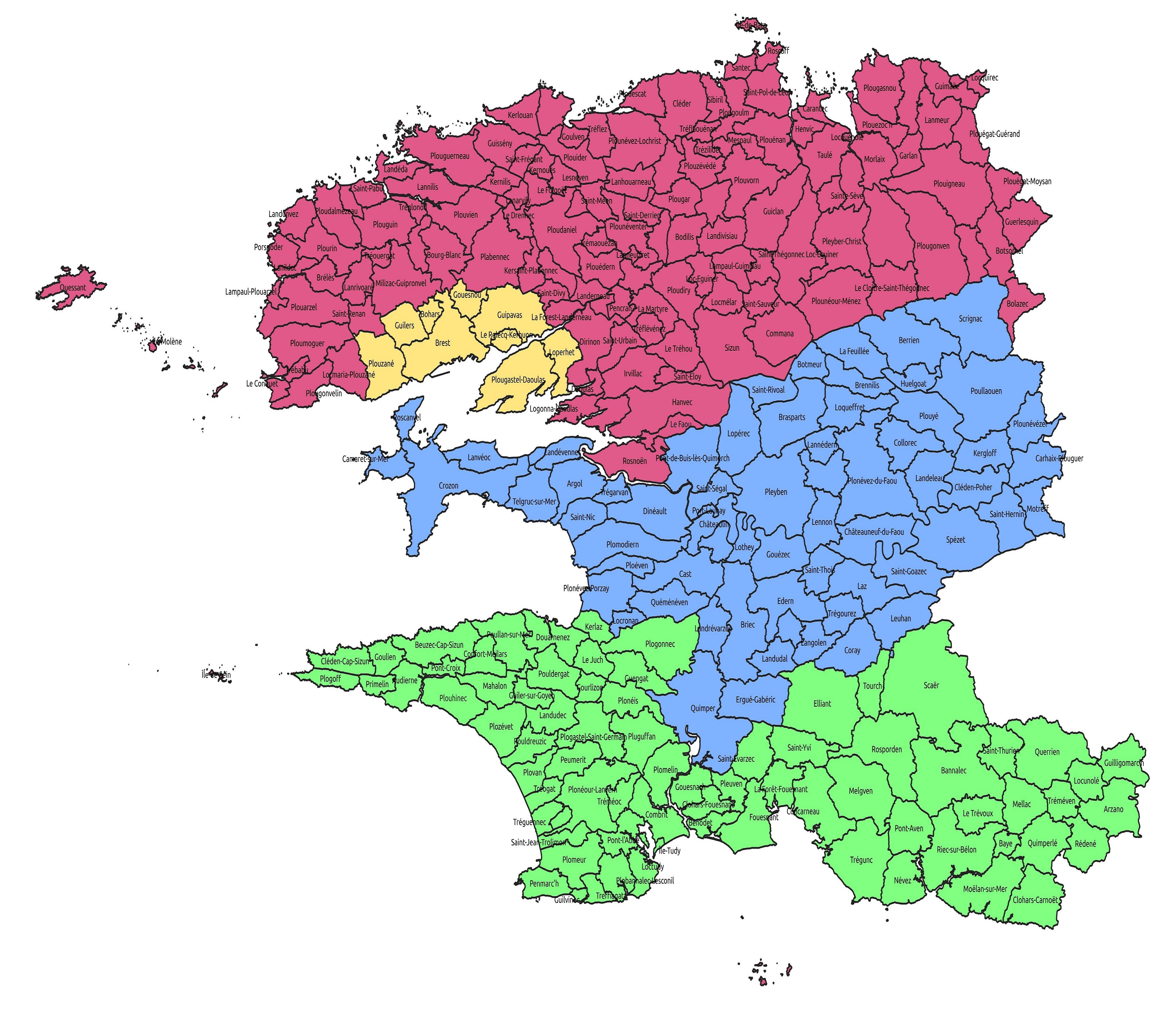 Les 4 Territoires de la Délégation du Finistère (2022)