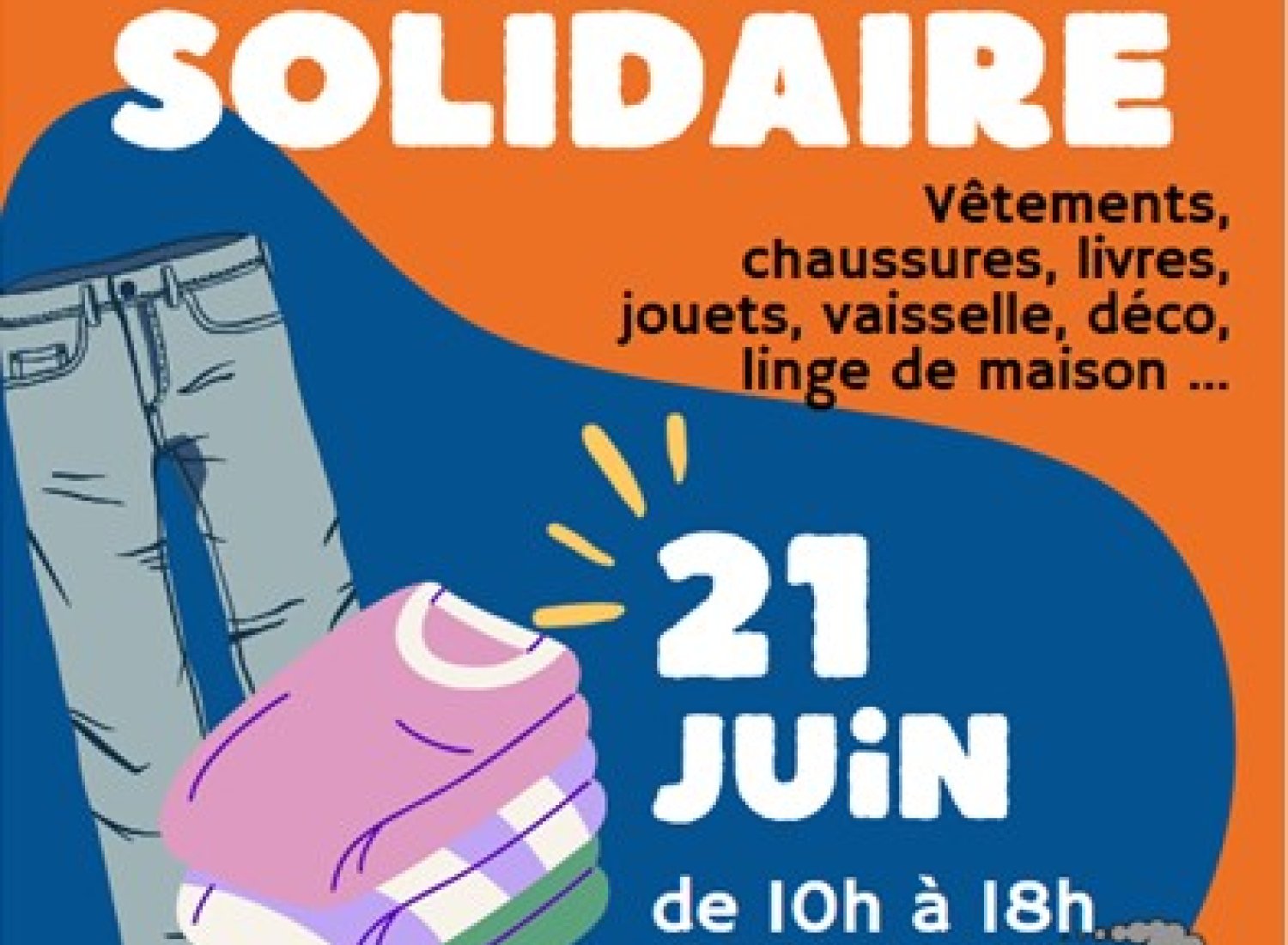 braderie solidaire à BRIEC ce samedi 21 juin