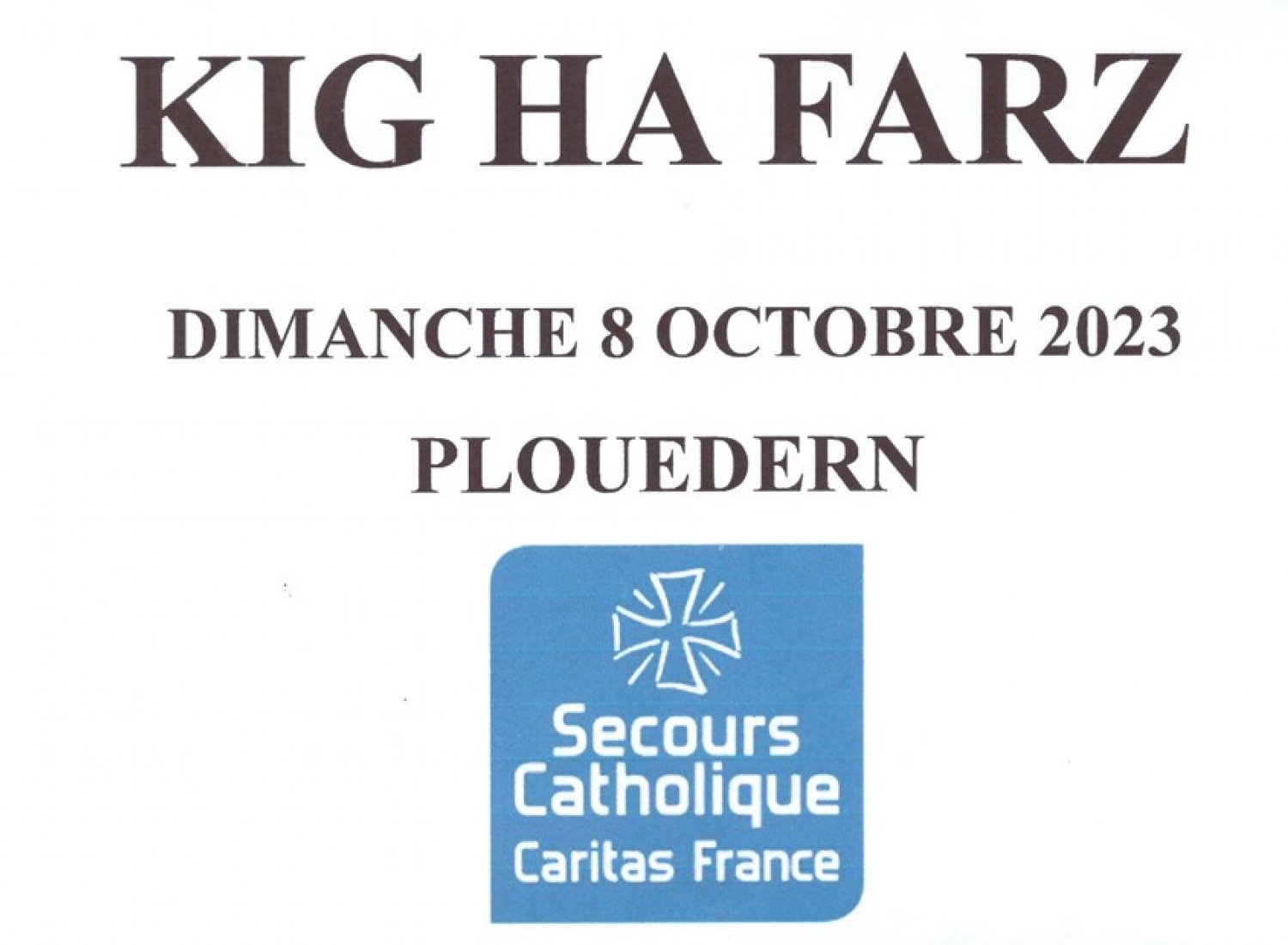 Kig HaFarz du 8/10/23 organisé par le Secours Catholique