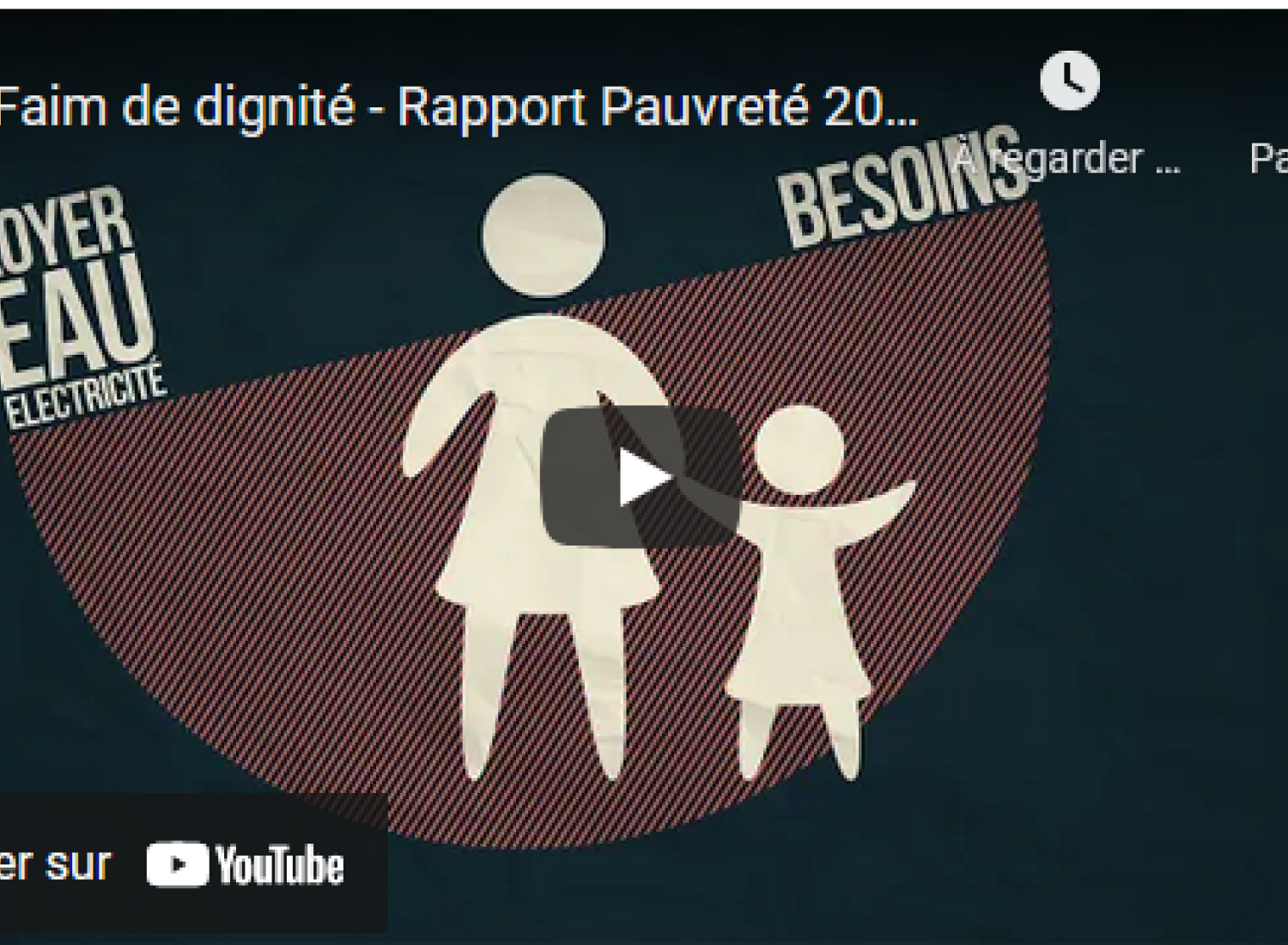 L'état de la pauvreté : présentation d'une video  